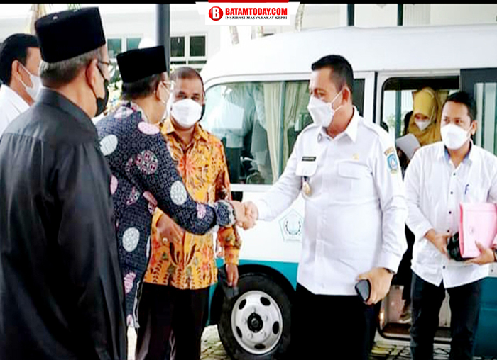 Gubernur Kepri, H. Ansar Ahmad S.E., M.M saat disambut panitia Musrenbang tingkat Kabupaten Karimun tahun 2022